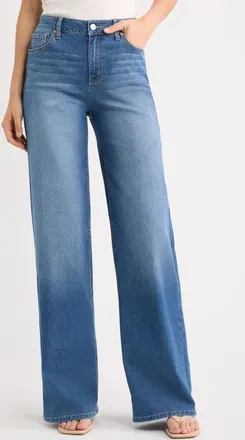1822 Denim High Rise Wide Leg Jeans in Ace at Nordstrom, Size 25