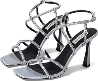 Badgley Mischka Brooke Womens Sandals Silver : 7.5 M, Leather/Rubber