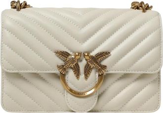 Pinko Pinko, Dames, Tassen, Wit, Maat: ONE Size Leer