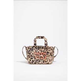 Bimba & Lola Leopard Nylon Mini Bag in Leopard Natural at Nordstrom