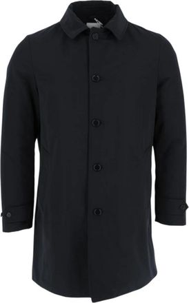 Aspesi Vodka Le Regenjas van Katoenmix - Heren - Mantel - Blauw - 2XL - Katoen - Jassen