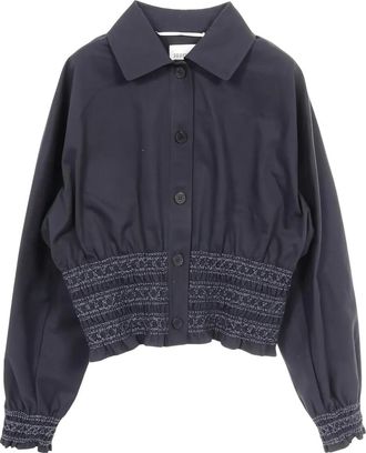 Hermès 2010 smocks embroidered jacket - Blue