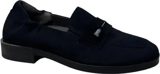 Softwaves Womens Gwen Suede Loafers In Black