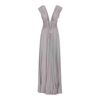 Elisabetta Franchi Gowns, female, Gray, Size: M Abito