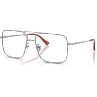 Ray-Ban 54mm Square optical glasses in Silver at Nordstrom