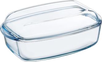 Pyrex Cazuela con tapa vidrio borosilicato 38x22x11 cm