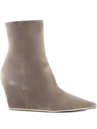 Vic Matié 100mm pointed-toe suede ankle boots - Grey