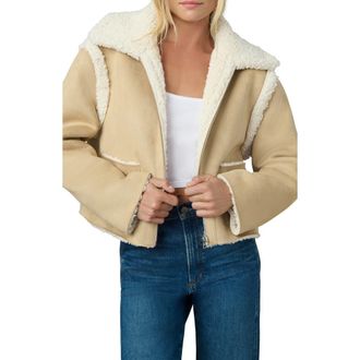 Joe's The Halle Reversible Faux Shearling Jacket in Almond/Cream at Nordstrom Rack, Size Large