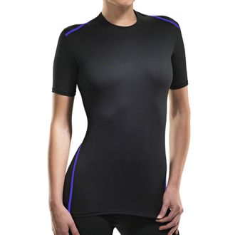 Isa Rundhalsshirt ISA BODYWEAR Shirt 710123 Clima Control Faktor 1, Damen, Gr. XL, schwarz (0013), Feinripp, Obermaterial: 100% Polyester, unifarben, Rund