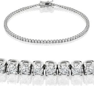 Pompeii3 2ct Lab Grown Diamond Tennis Bracelet 14K White Gold 7