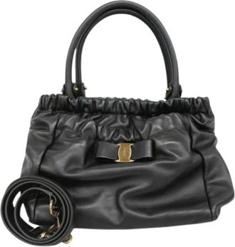 Ferragamo Pre-owned Handbags, female, Black, Size: ONE SIZE Pre-owned Handbag