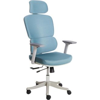 Beliani Silla De Oficina Funcional Tapicer&iacute;a De Poli&eacute;ster Reposabrazos Y Reposacabezas Ajustables Ajuste Deslizante De La Altura Del Asiento Base Giratoria Re