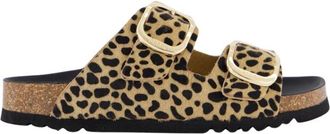 Scholl Schoenen, Dames, Beige, 37 EU, Leopard Slipper Noelle Stijlvol Comfort