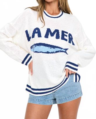 Show me your Mumu Settle In Sweater In La Mer Graphic Knit