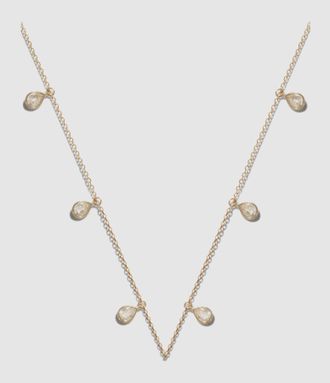 Pascale Monvoisin Collier Palerme Saphir Blanc Or Jaune