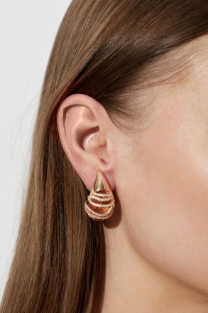 Bottega Veneta Silver Earrings, Womens, Gold