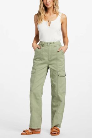 Billabong Wall To Wall Straight Leg Pants In Army