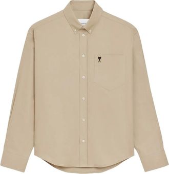 Ami Camicia con logo ricamato - Toni neutri