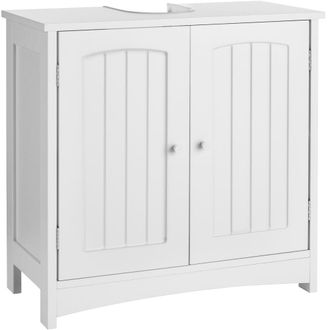 TecTake Mueble de lavabo 2 amplios compartimentos 62 x 30 x 60 cm blanco