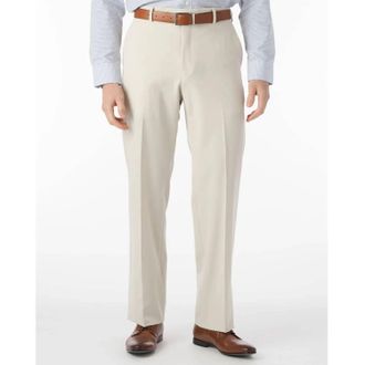 Ballin Super 120S Wool Gabardine Comfort-Eze Trouser - Dunhill Traditional Fit In Off White