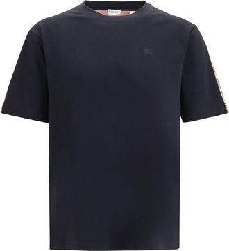 Burberry Mens T-Shirt Jwear Two-Tone Black Cotton T-Shirts And Polos