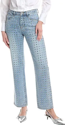 House Of Harlow Avi Embellished Wide Leg Jean