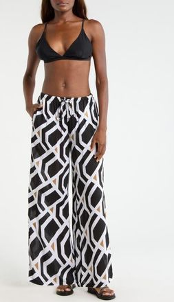 Sea Level Australia Surf Cover-Up Pants in Black Print at Nordstrom, Size X-Small