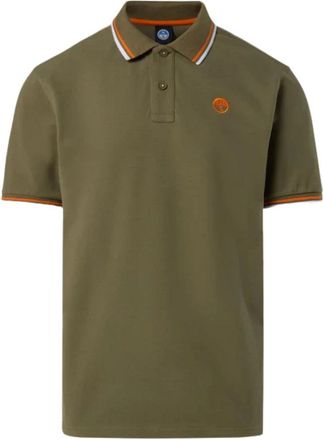 North Sails Polo maglia maglietta con logo e righe 692439 - Heren - Polos - Groen - XL - Katoen - Tops