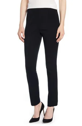 Ming Wang Straight Leg Knit Pants in Black at Nordstrom, Size Medium