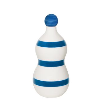 Zafferano Lido - botella de cer&aacute;mica con rayas azul zafferano