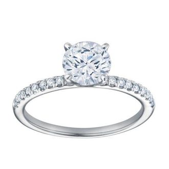 LuvMyJewelry Kara 14K White Gold Round Lab Grown Diamond Engagement Ring - 1.15Ct at Nordstrom, Size 6.5
