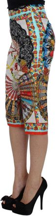 Dolce & Gabbana Womens Multicolor Majolica Sicily Silk Pants