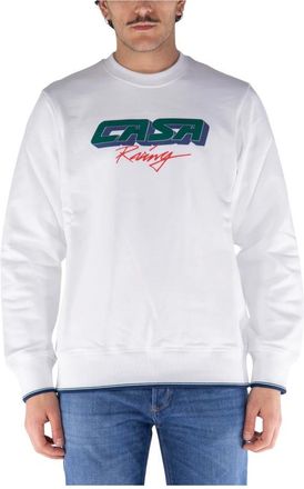 Casablanca Hoodies & sweatvesten, Heren, Wit, L, Racing Sweater