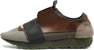 Balenciaga Sneakers in pelle e rete - Marrone