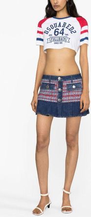 Dsquared2 Womens Low-Rise Denim Miniskirt Aw23 W