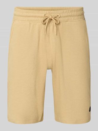 Blend Straight Fit Shorts mit Logo-Stitching Modell Fillip in Beige, Gr&ouml;&szlig;e 3XL