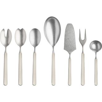 Mepra Fantasia Pewter Serving Set - 7 Pieces in Turtle Dove at Nordstrom