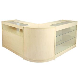 MonsterShop Pisces Maple Shop Counter & Retail Display Set in Beige