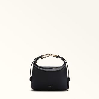 Furla Nuvola Mini Bag Xl Nero Black Claris Lux Calf Leather Woman