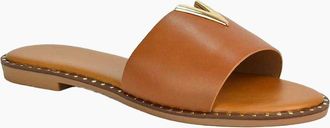 XY London Womens XY London Womens/Ladies Rorie Cut Out Sliders - Brown - Size: 8