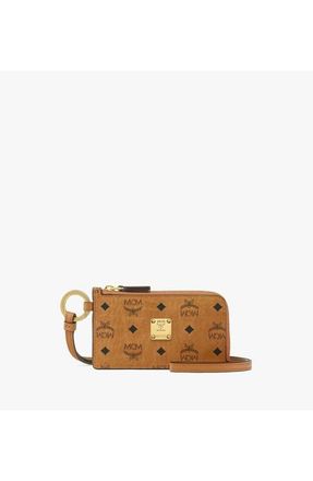 MCM Aren Card Pouch in Visetos in Cognac at Nordstrom