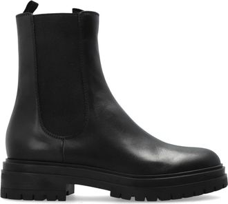Gianvito Rossi Chester Enkellaarsjes - Dames - Chelseaboots - Zwart - 37 EU - Leer - Schoenen