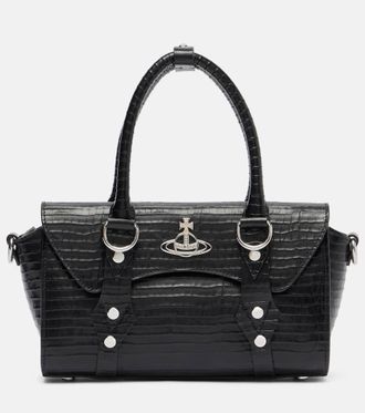 Vivienne Westwood Bettina Mini croc-effect leather tote bag
