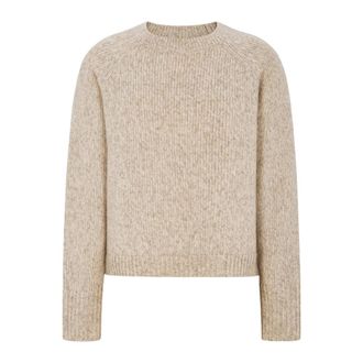 Lollys Laundry Ronde hals gebreid - Dames - Truien - Beige - Maat: M