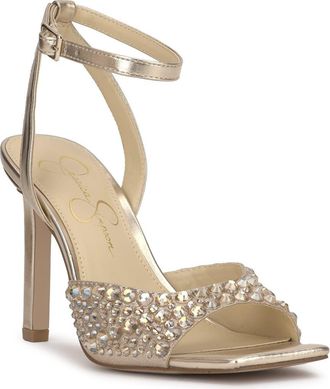 Jessica Simpson Lendall Ankle Strap Sandal in Champagne at Nordstrom, Size 9.5