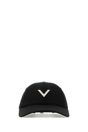 Valentino Garavani Black stretch cotton baseball cap