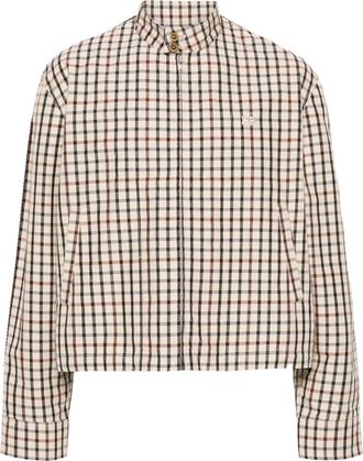 Wales Bonner Path Harrington shirt jacket - unisex - Cotton/Cotton - 48 - Neutrals