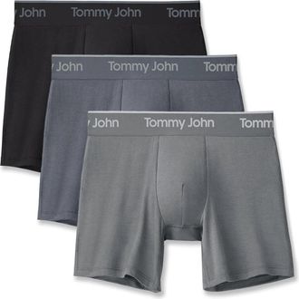 Tommy John Mens Tommy John Second Skin Underwear Multicolor Boxer Briefs 3-Pack GBO1251