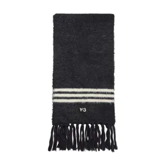 Yohji Yamamoto Stripes Sjaal - unisex - Accessoires - Zwart - Maat: ONE Size Polyamide