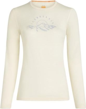 Icebreaker Merino 200 Oasis L/S Crewe Sunrise Summit Merinounterw&auml;sche f&uuml;r Damen | wei&szlig;